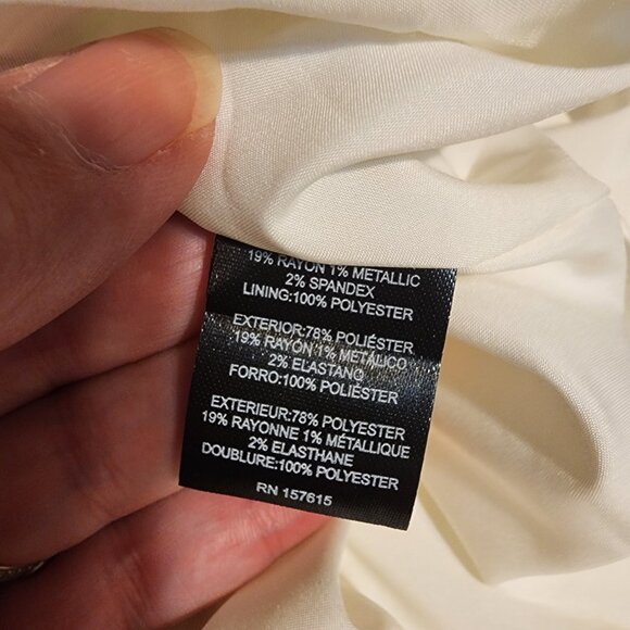 Tahari ASL Contrast Trim Short Sleeve Dress Black & White Size 12- Small Spot - Picture 11 of 15